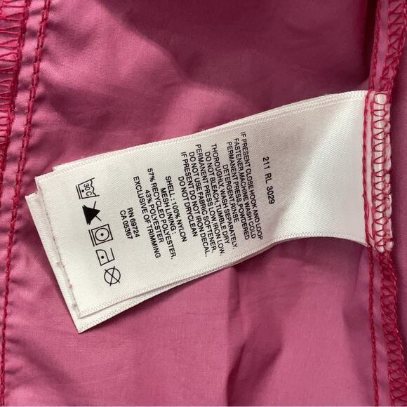 Columbia Windbreaker Women's Size M Pink Full Zip Hooded Vented Zipped Pockets - Picture 9 of 10